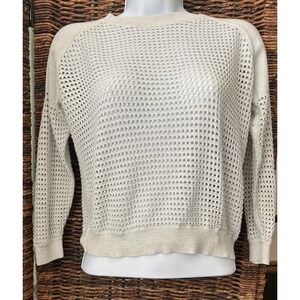 Express Metallic Knit Sweater Open Weave Sparkle Lightweight XS‎